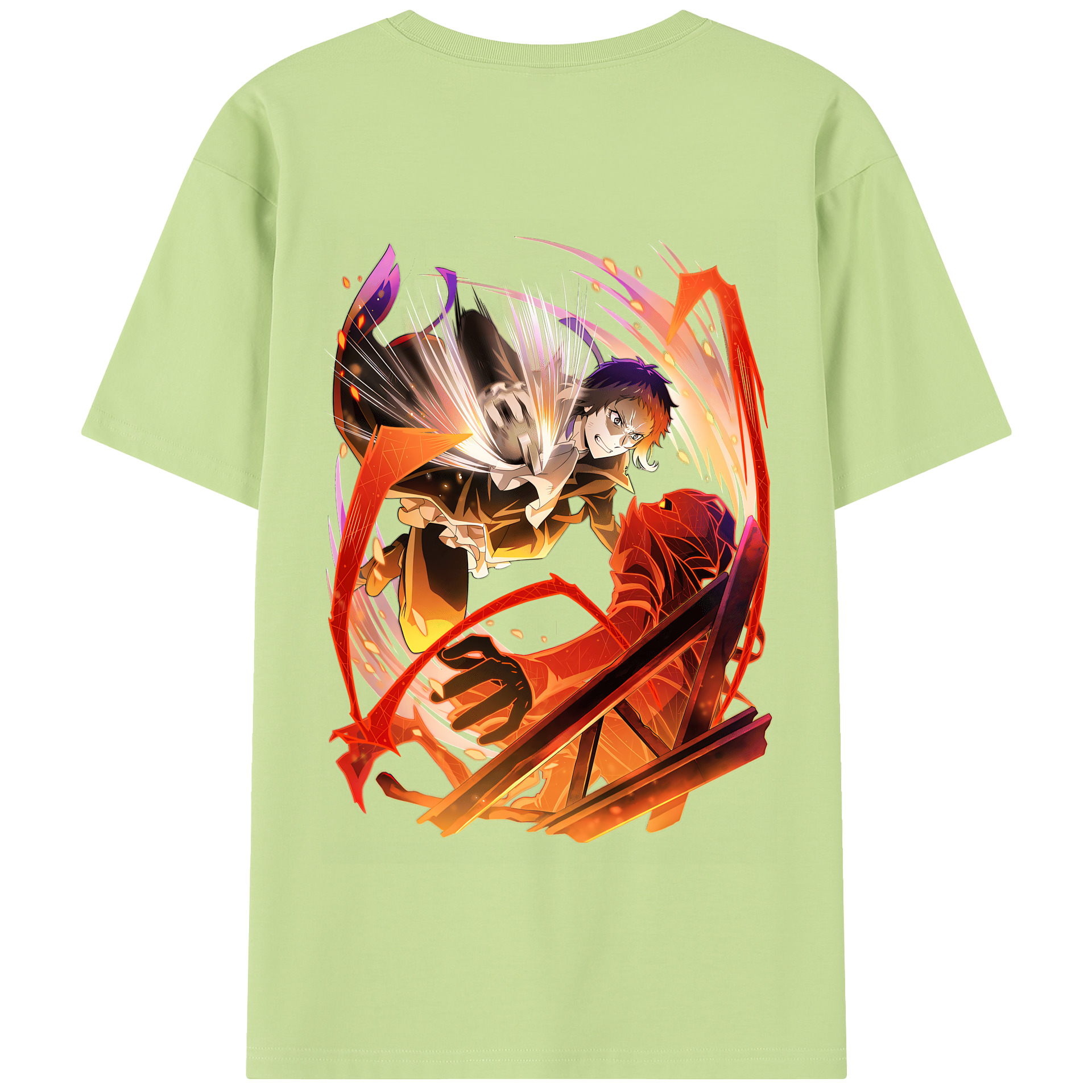（画像用） 文豪ストレイドッグス Bungo Stray Dogs 綿100％半袖Tシャツ（背面プリント）